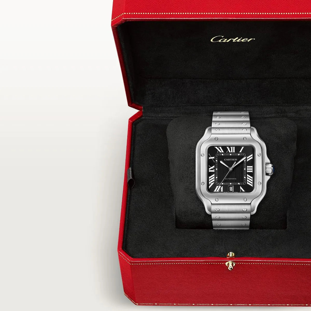 Cartier Santos Large Cadran NOIR Quartz