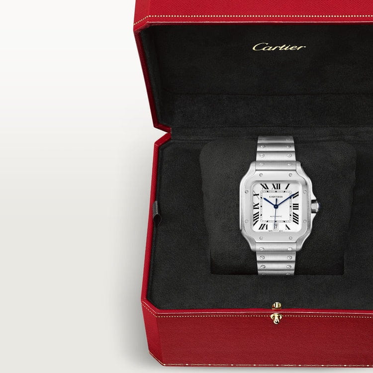 Cartier Santos Large Cadran White Quartz