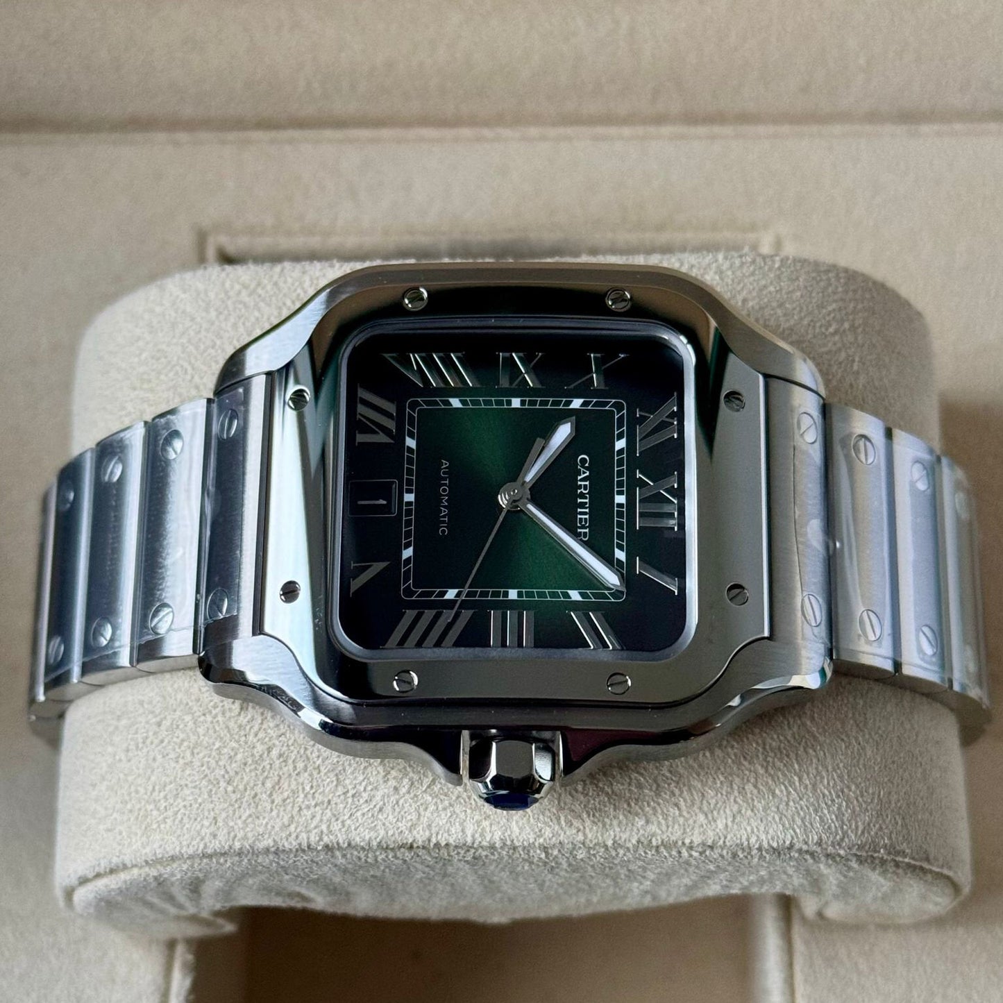 Cartier Santos Large Cadran Vert Quartz