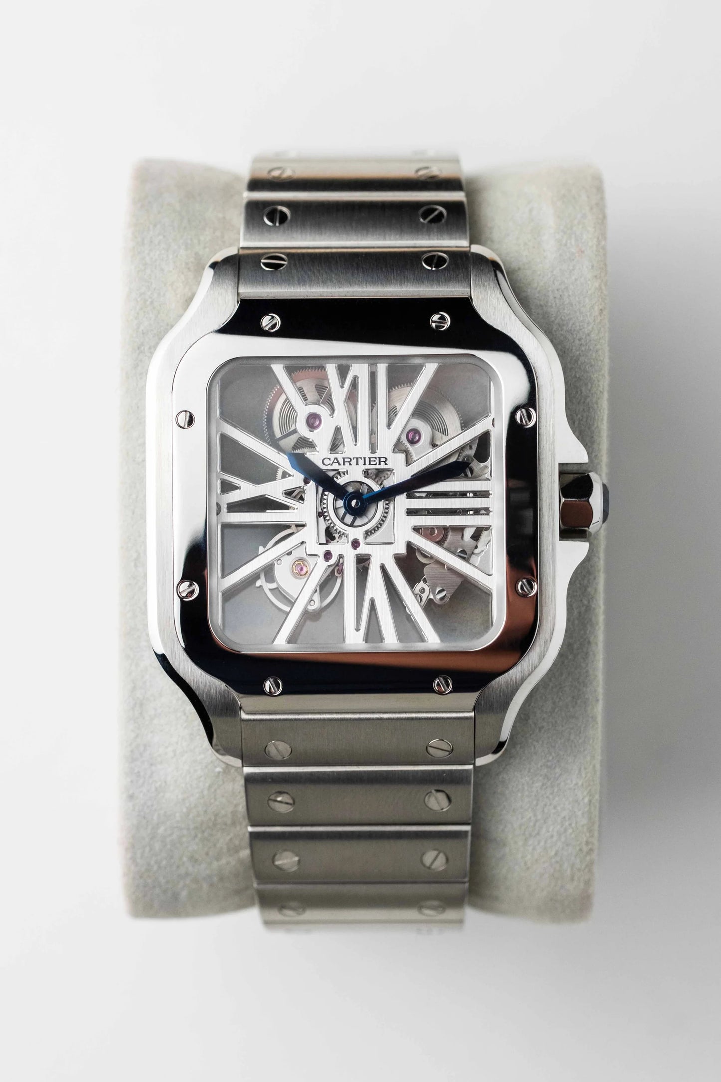 Cartier Santos de Cartier Skeleton Quartz