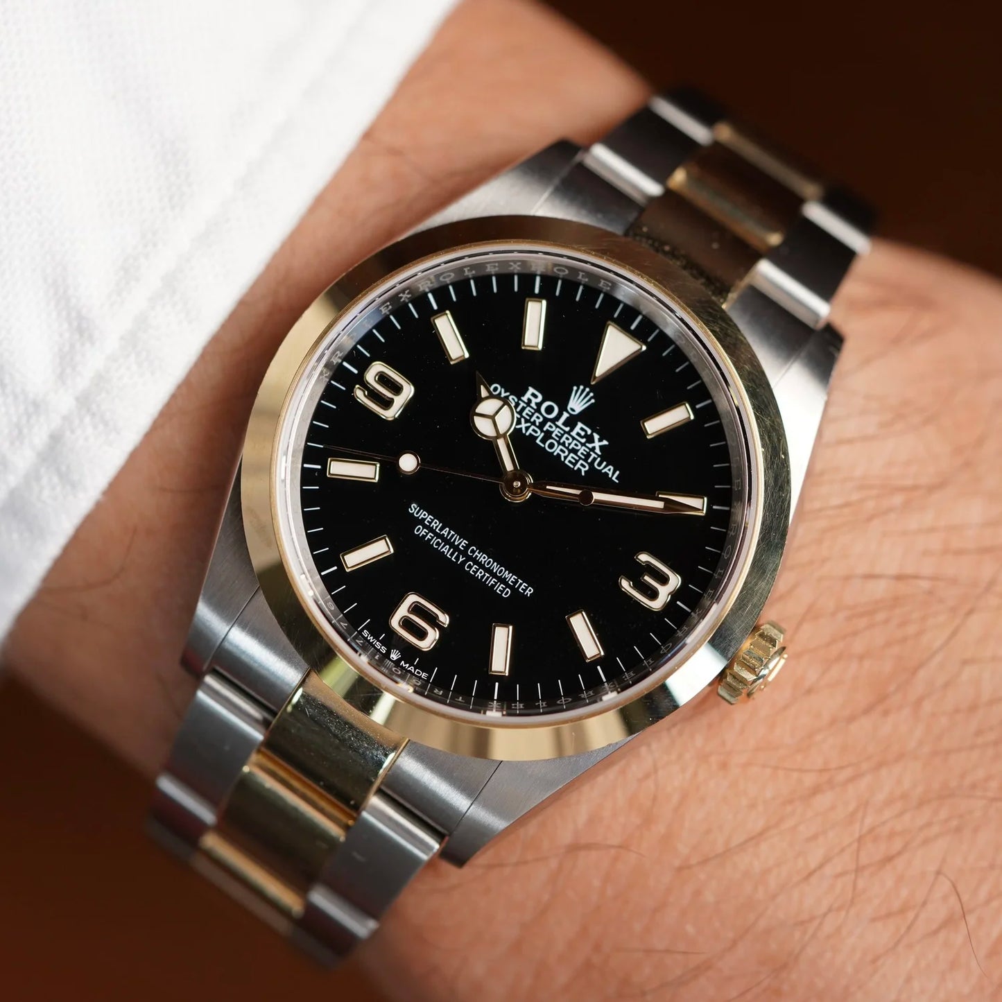 Rolex Explorer Stainless Yellow Gold Quartz