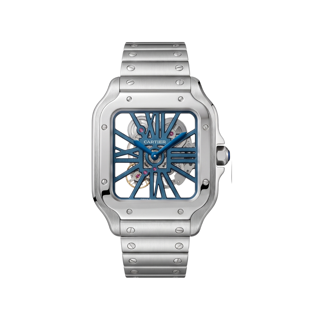 Cartier Santos de Cartier Skeleton BLEU  Quartz