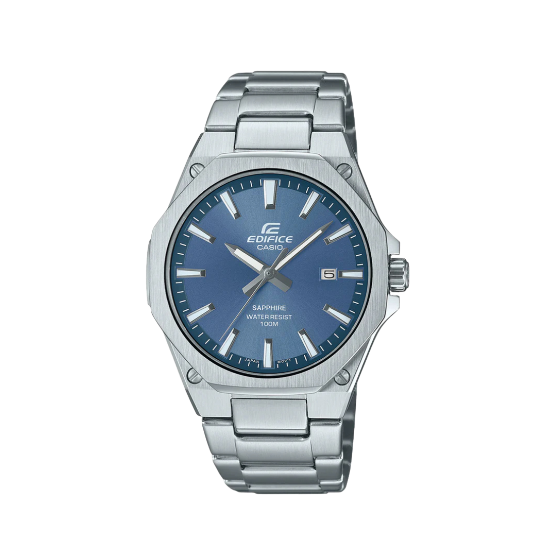 Casio Edifice Stainless Steel Bleu Dial Quartz 100M