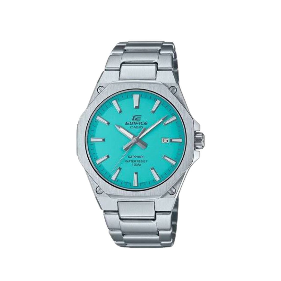 Casio Edifice Stainless Steel Bleu Ciel Dial Quartz 100M