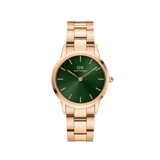 Montre Femme Daniel Wellington Iconic Link Gold Green