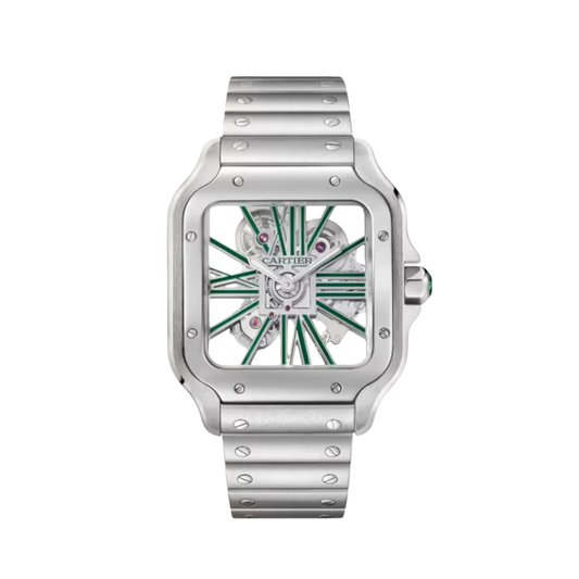 Cartier Santos de Cartier Skeleton VERT Quartz