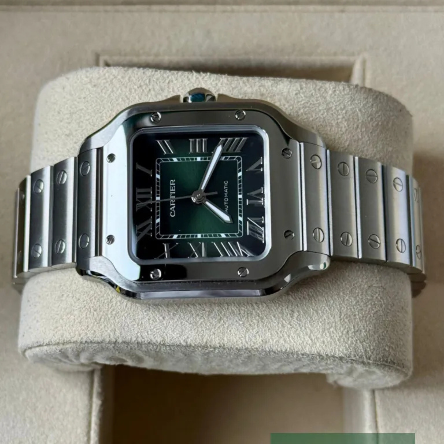 Cartier Santos Large Cadran Vert Quartz