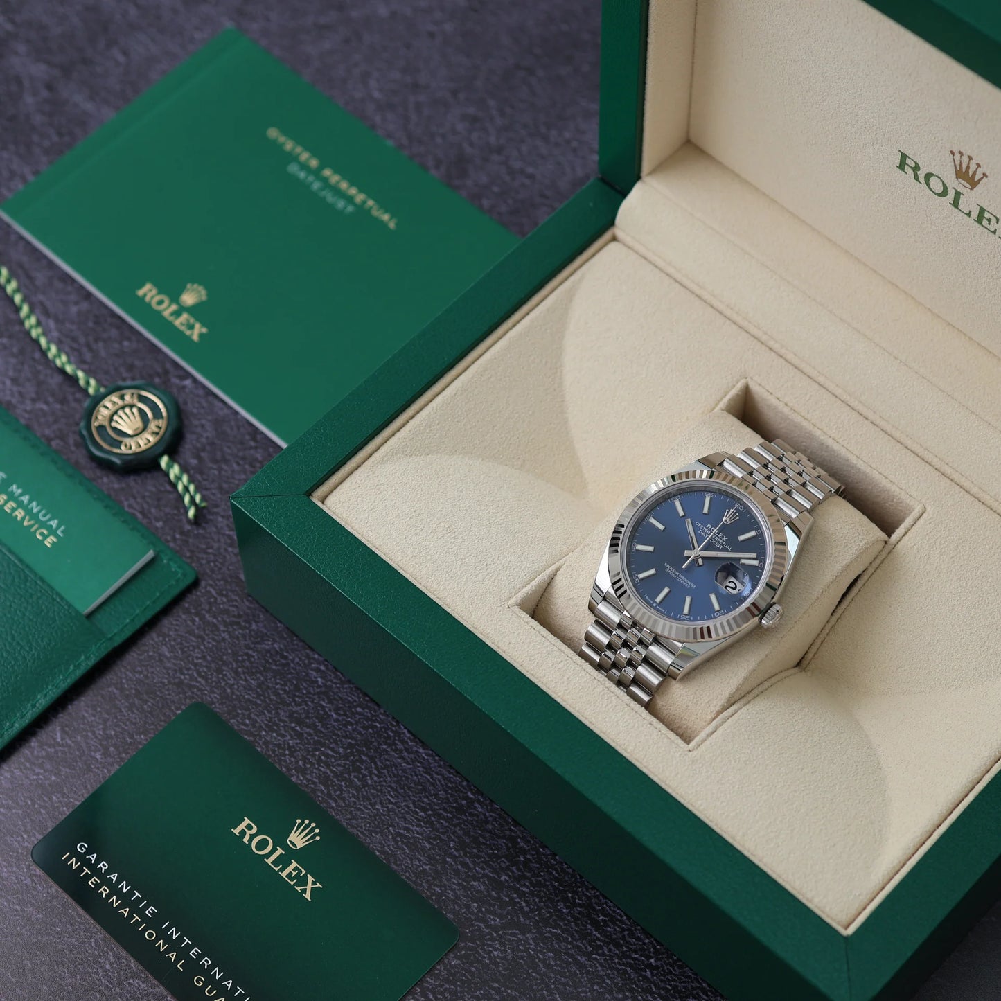 Rolex Datejust Blue Dial Jubilée Quartz