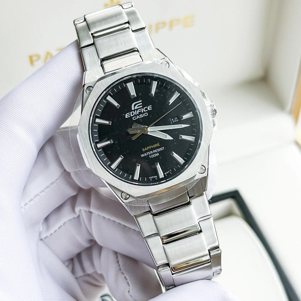 Casio Edifice Stainless Steel White Dial Quartz 100M