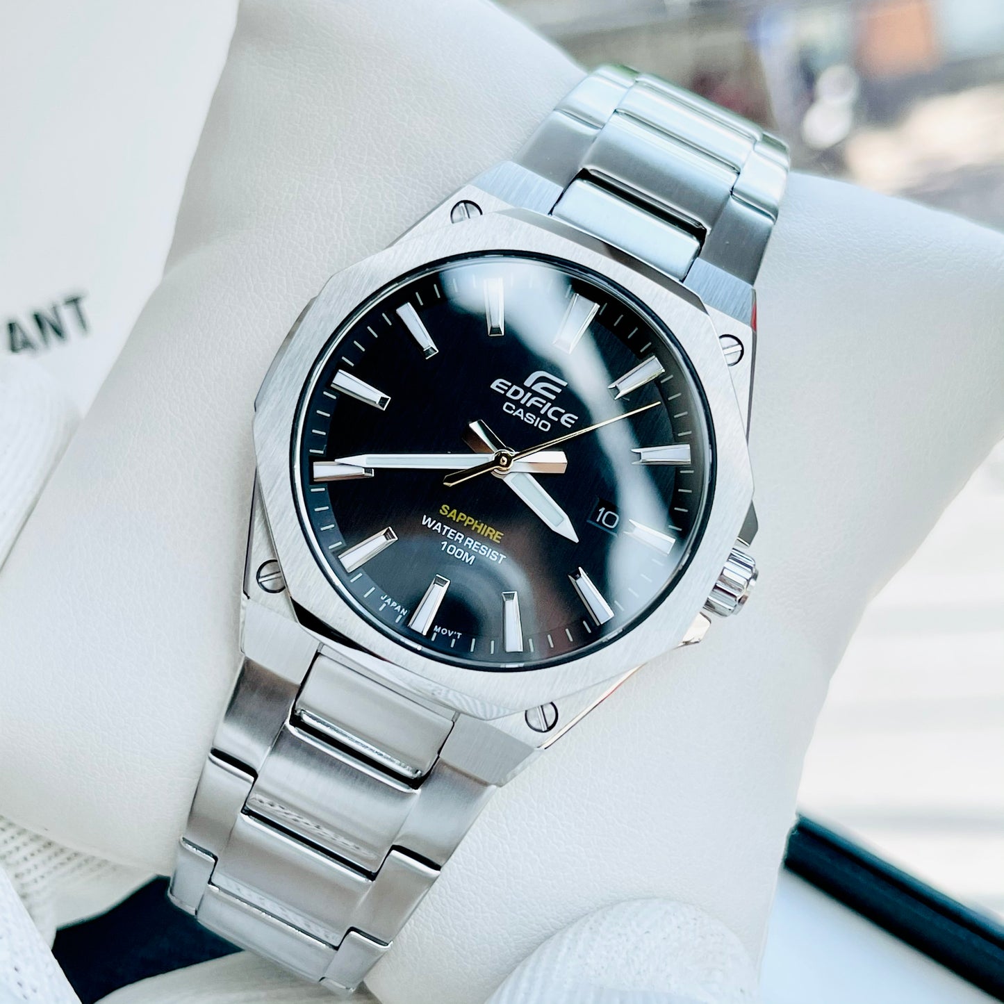 Casio Edifice Stainless Steel White Dial Quartz 100M