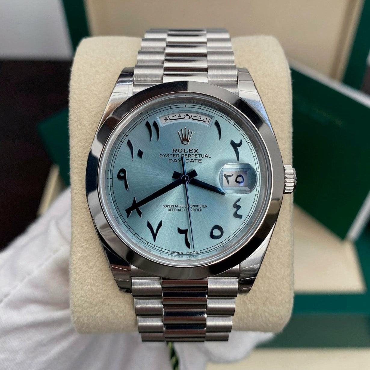 Rolex Day-Date - Ice Blue Arabic Dial