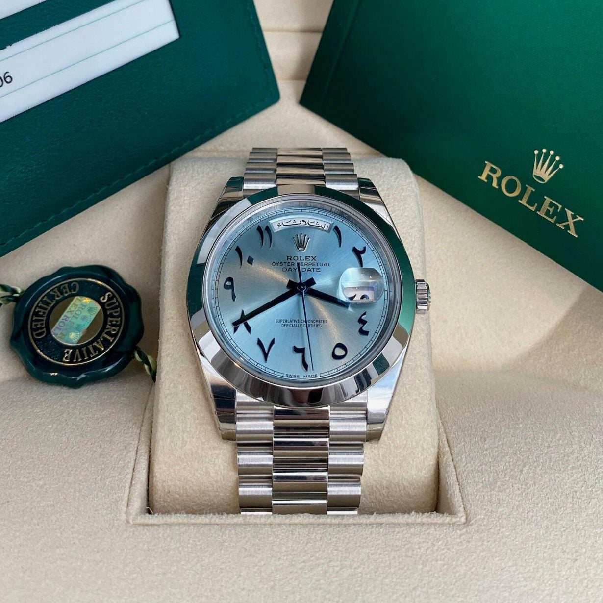 Rolex Day-Date - Ice Blue Arabic Dial