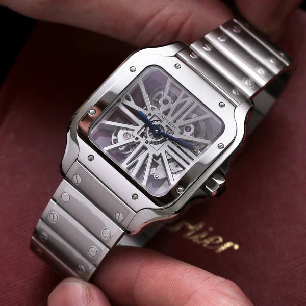 Cartier Santos de Cartier Skeleton Quartz