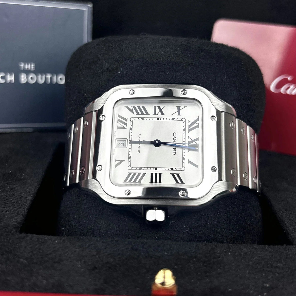 Cartier Santos Large Cadran White Quartz