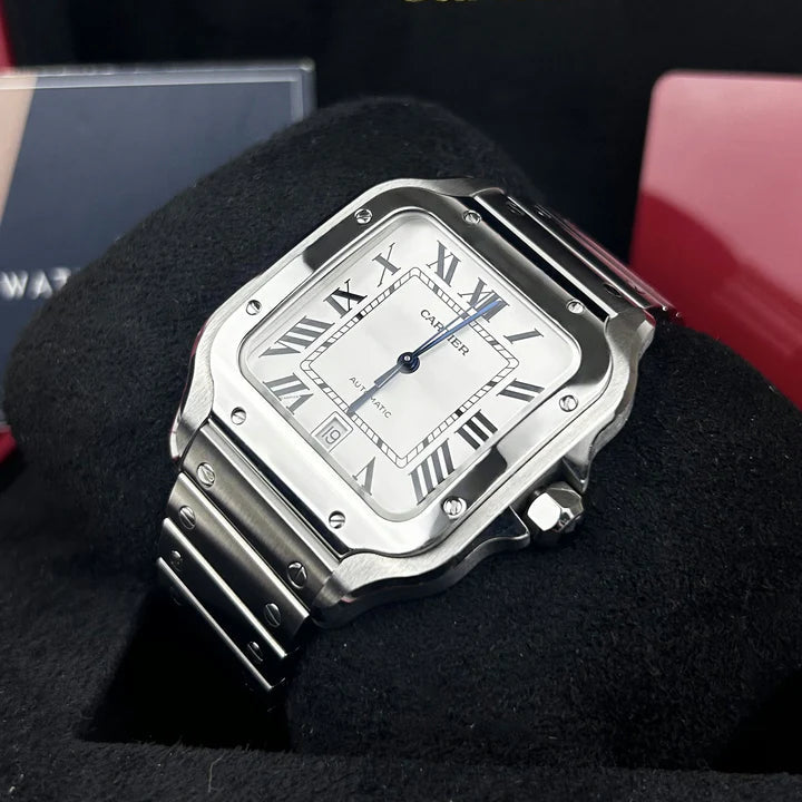 Cartier Santos Large Cadran White Quartz