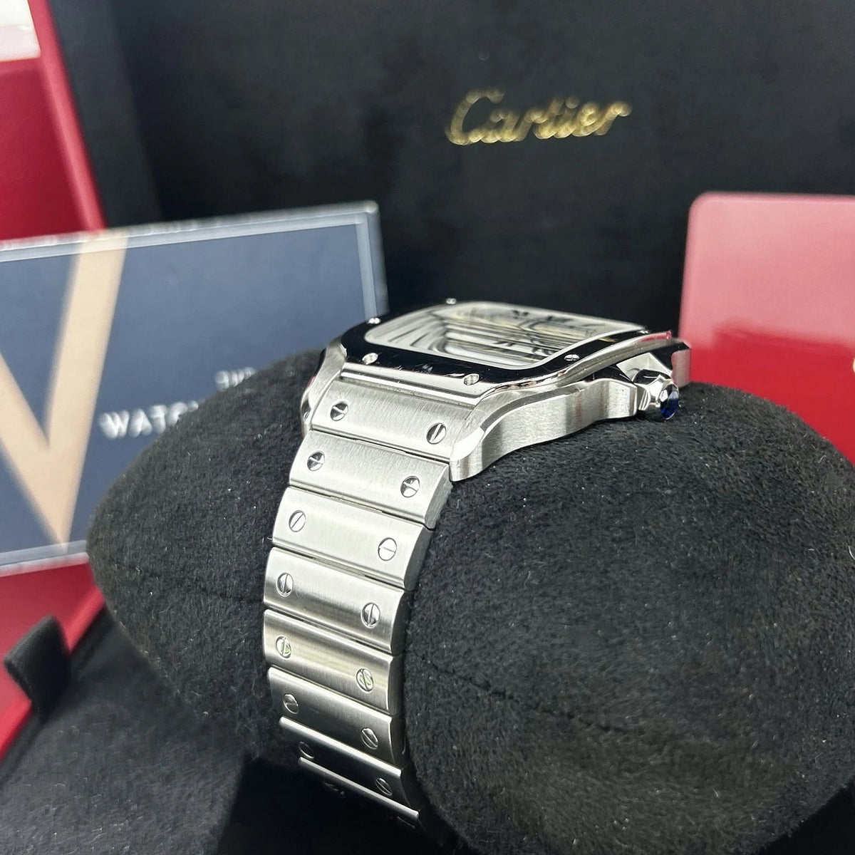 Cartier Santos Large Cadran White Quartz